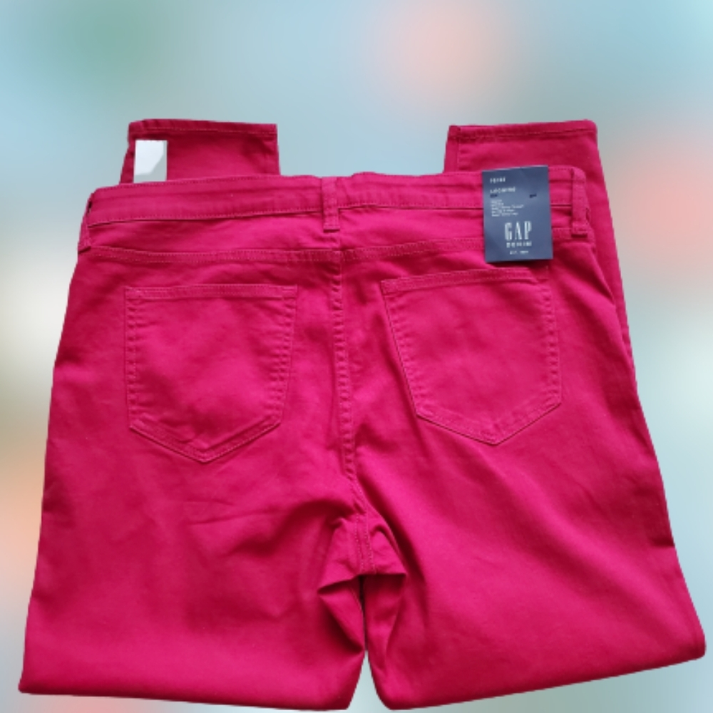 Gap skinny mid rise crop legging jeans, 38", pink - Picture 4 of 10